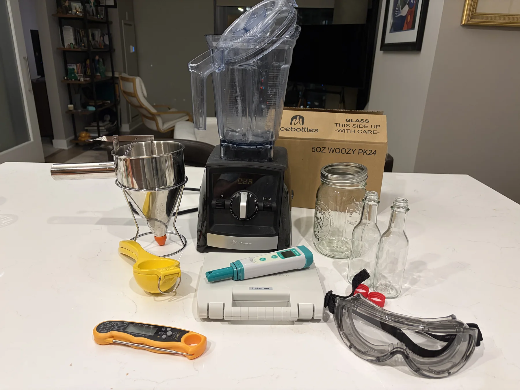 Hot sauce making tools and equipment used by Oliver Makes Sauce